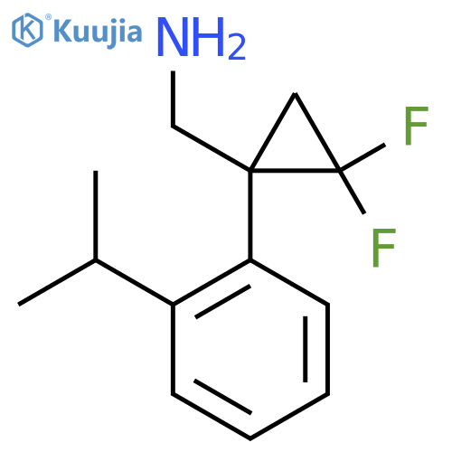 {2,2-difluoro-1-2-(propan-2-yl)phenylcyclopropyl}methanamine structure