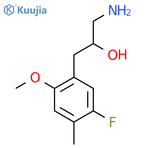 1-amino-3-(5-fluoro-2-methoxy-4-methylphenyl)propan-2-ol structure