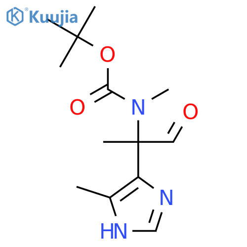 tert-butyl N-methyl-N-2-(4-methyl-1H-imidazol-5-yl)-1-oxopropan-2-ylcarbamate structure