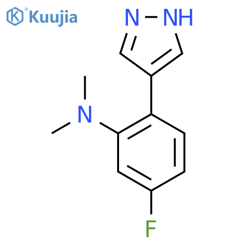 5-fluoro-N,N-dimethyl-2-(1H-pyrazol-4-yl)aniline structure