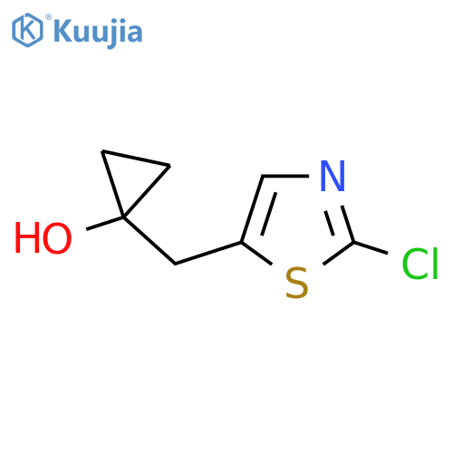 1-(2-chloro-1,3-thiazol-5-yl)methylcyclopropan-1-ol structure