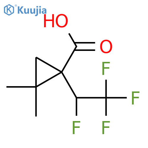 2,2-dimethyl-1-(1,2,2,2-tetrafluoroethyl)cyclopropane-1-carboxylic acid structure