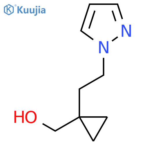 {1-2-(1H-pyrazol-1-yl)ethylcyclopropyl}methanol structure