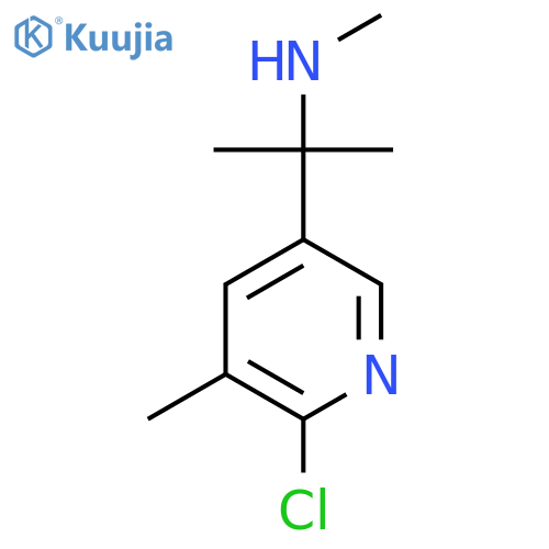 2-(6-chloro-5-methylpyridin-3-yl)propan-2-yl(methyl)amine structure