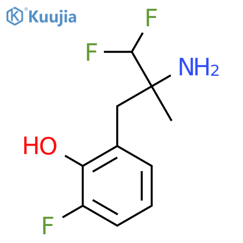 2-(2-amino-3,3-difluoro-2-methylpropyl)-6-fluorophenol structure