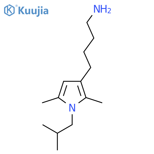 4-2,5-dimethyl-1-(2-methylpropyl)-1H-pyrrol-3-ylbutan-1-amine structure