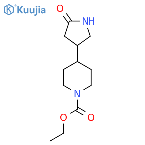 ethyl 4-(5-oxopyrrolidin-3-yl)piperidine-1-carboxylate structure