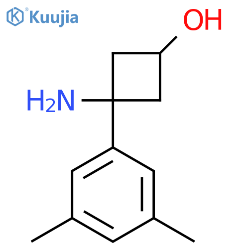 3-amino-3-(3,5-dimethylphenyl)cyclobutan-1-ol structure