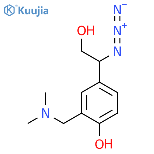 4-(1-azido-2-hydroxyethyl)-2-(dimethylamino)methylphenol structure