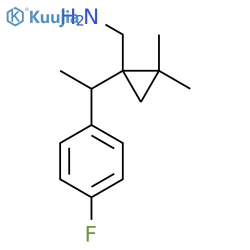 {1-1-(4-fluorophenyl)ethyl-2,2-dimethylcyclopropyl}methanamine structure