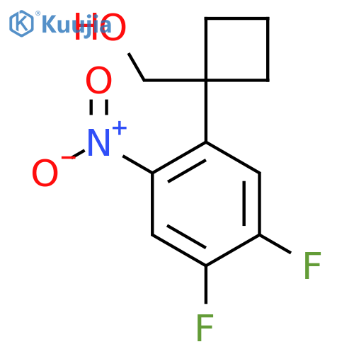 1-(4,5-difluoro-2-nitrophenyl)cyclobutylmethanol structure