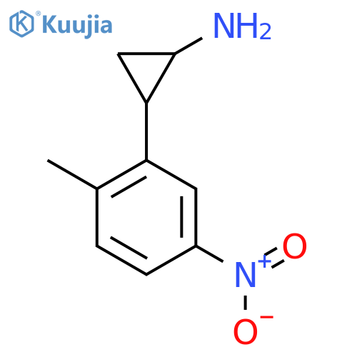 2-(2-methyl-5-nitrophenyl)cyclopropan-1-amine structure