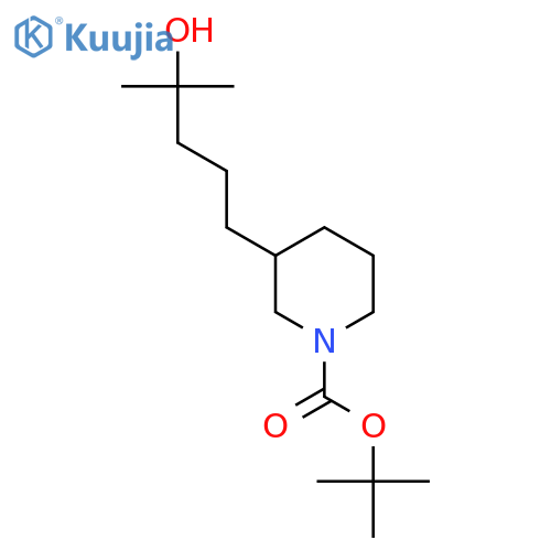 tert-butyl 3-(4-hydroxy-4-methylpentyl)piperidine-1-carboxylate structure