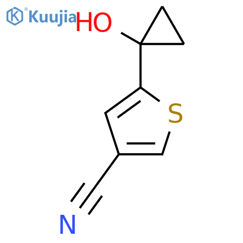 5-(1-hydroxycyclopropyl)thiophene-3-carbonitrile structure