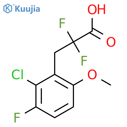 3-(2-chloro-3-fluoro-6-methoxyphenyl)-2,2-difluoropropanoic acid structure