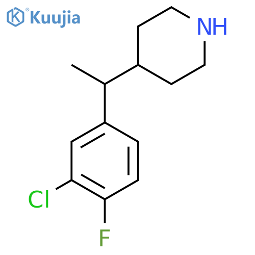 4-1-(3-chloro-4-fluorophenyl)ethylpiperidine structure