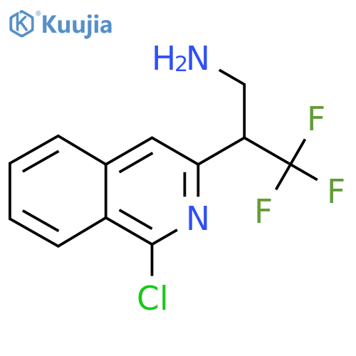 2-(1-chloroisoquinolin-3-yl)-3,3,3-trifluoropropan-1-amine structure