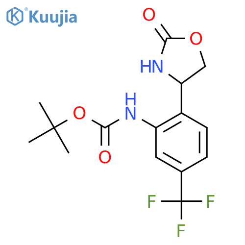 tert-butyl N-2-(2-oxo-1,3-oxazolidin-4-yl)-5-(trifluoromethyl)phenylcarbamate structure