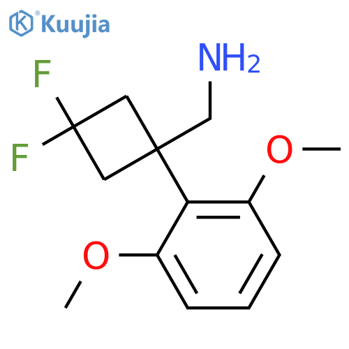 1-(2,6-dimethoxyphenyl)-3,3-difluorocyclobutylmethanamine structure