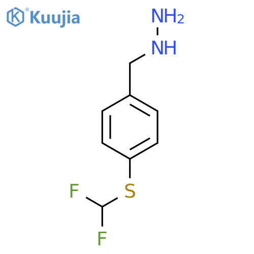 ({4-(difluoromethyl)sulfanylphenyl}methyl)hydrazine structure