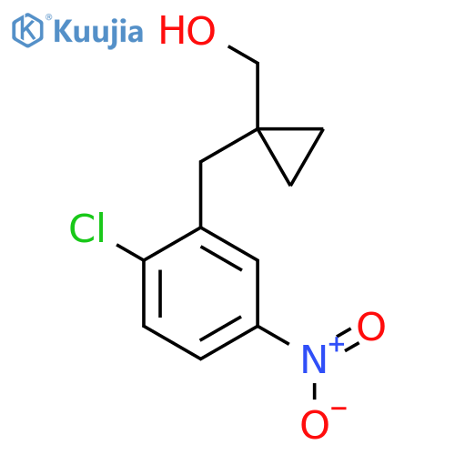 {1-(2-chloro-5-nitrophenyl)methylcyclopropyl}methanol structure