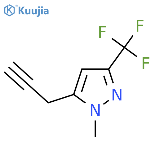 1-methyl-5-(prop-2-yn-1-yl)-3-(trifluoromethyl)-1H-pyrazole structure
