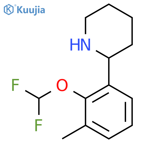 2-2-(difluoromethoxy)-3-methylphenylpiperidine structure