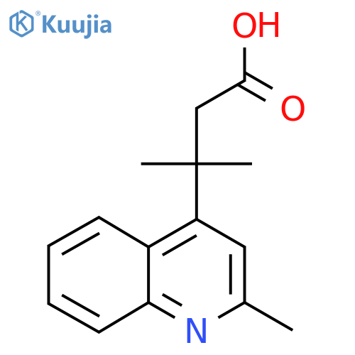 3-methyl-3-(2-methylquinolin-4-yl)butanoic acid structure
