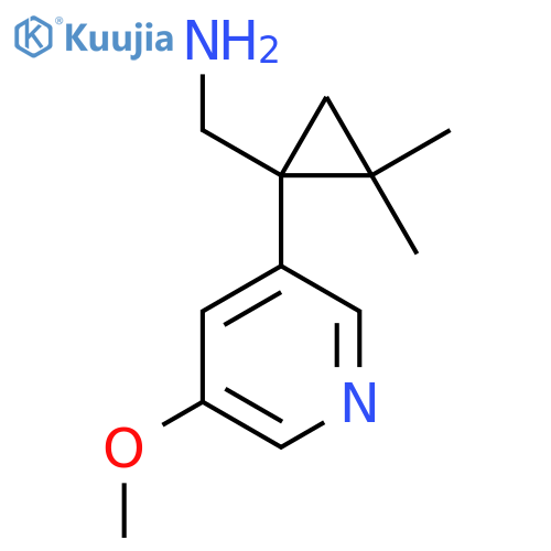 1-(5-methoxypyridin-3-yl)-2,2-dimethylcyclopropylmethanamine structure