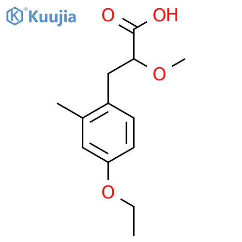 3-(4-ethoxy-2-methylphenyl)-2-methoxypropanoic acid structure
