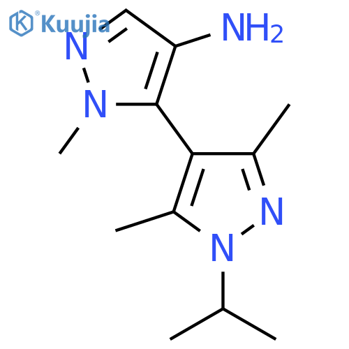 5-3,5-dimethyl-1-(propan-2-yl)-1H-pyrazol-4-yl-1-methyl-1H-pyrazol-4-amine structure