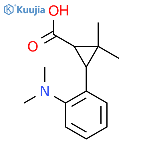 3-2-(dimethylamino)phenyl-2,2-dimethylcyclopropane-1-carboxylic acid structure