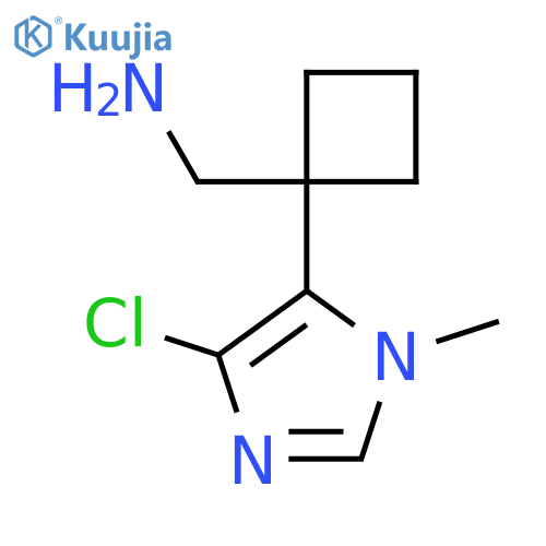 1-(4-chloro-1-methyl-1H-imidazol-5-yl)cyclobutylmethanamine structure