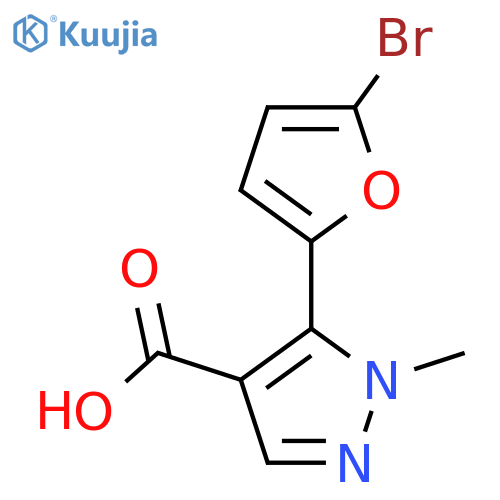 5-(5-bromofuran-2-yl)-1-methyl-1H-pyrazole-4-carboxylic acid structure