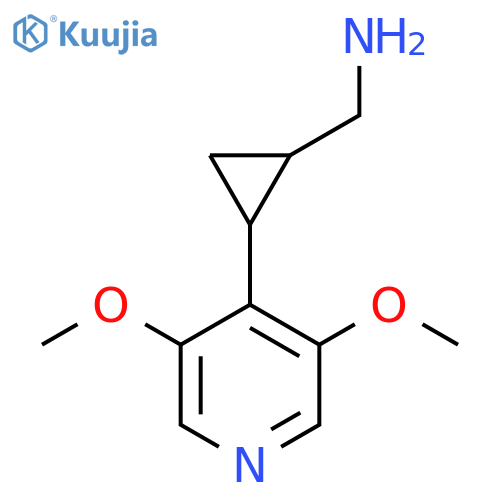 2-(3,5-dimethoxypyridin-4-yl)cyclopropylmethanamine structure