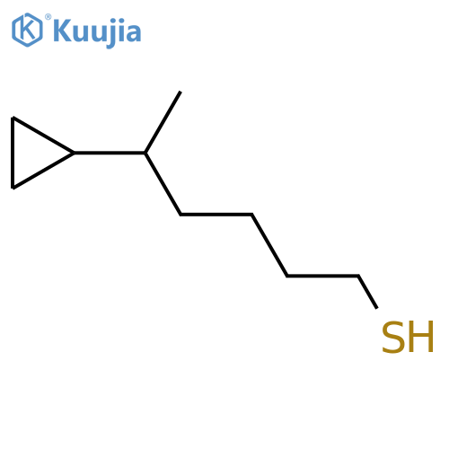 5-cyclopropylhexane-1-thiol structure