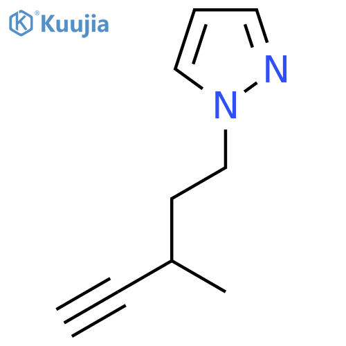 1-(3-methylpent-4-yn-1-yl)-1H-pyrazole structure