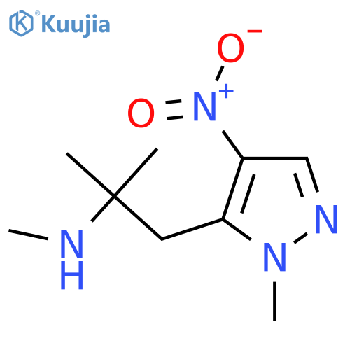methyl2-methyl-1-(1-methyl-4-nitro-1H-pyrazol-5-yl)propan-2-ylamine structure