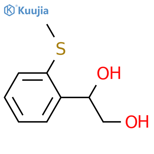 1-2-(methylsulfanyl)phenylethane-1,2-diol structure