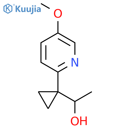 1-1-(5-methoxypyridin-2-yl)cyclopropylethan-1-ol structure