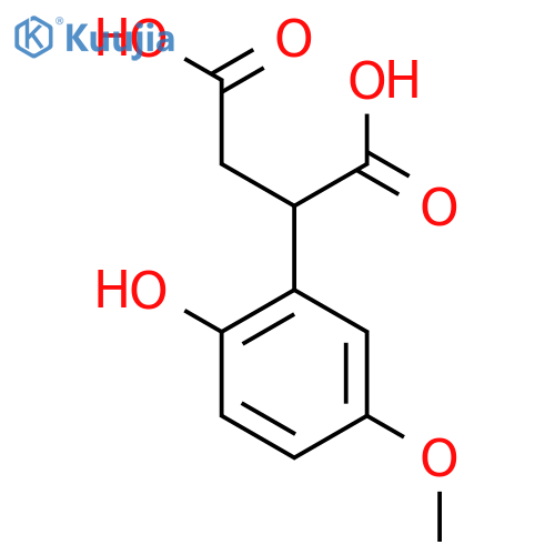 2-(2-hydroxy-5-methoxyphenyl)butanedioic acid structure