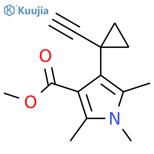 methyl 4-(1-ethynylcyclopropyl)-1,2,5-trimethyl-1H-pyrrole-3-carboxylate structure