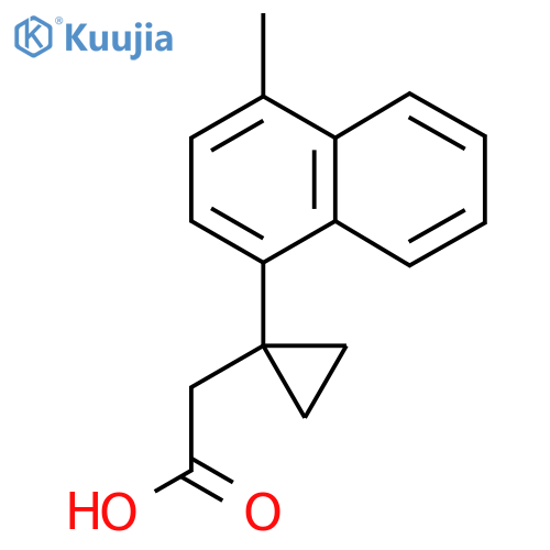 2-1-(4-methylnaphthalen-1-yl)cyclopropylacetic acid structure