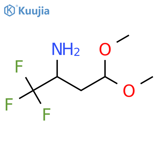1,1,1-trifluoro-4,4-dimethoxybutan-2-amine structure