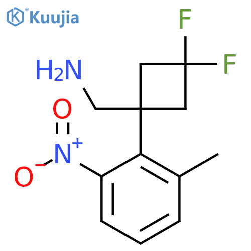 3,3-difluoro-1-(2-methyl-6-nitrophenyl)cyclobutylmethanamine structure
