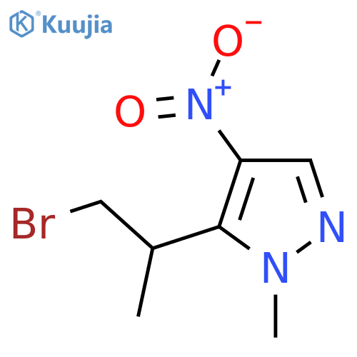 5-(1-bromopropan-2-yl)-1-methyl-4-nitro-1H-pyrazole structure