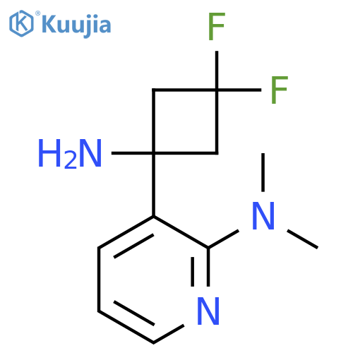 3-(1-amino-3,3-difluorocyclobutyl)-N,N-dimethylpyridin-2-amine structure