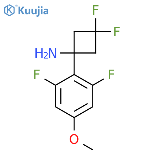 1-(2,6-difluoro-4-methoxyphenyl)-3,3-difluorocyclobutan-1-amine structure