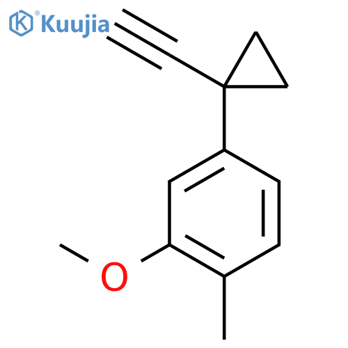 4-(1-ethynylcyclopropyl)-2-methoxy-1-methylbenzene structure