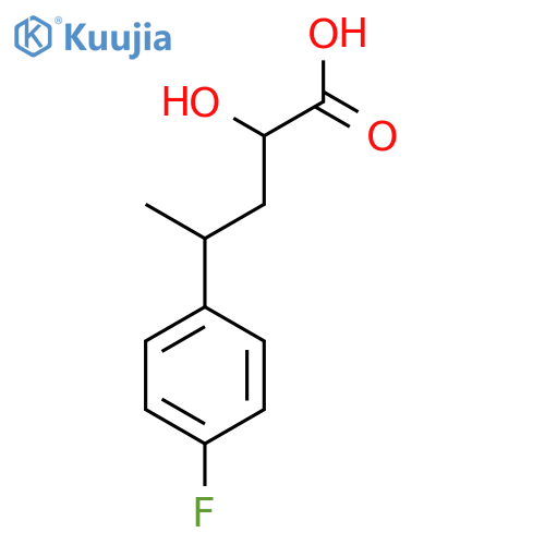 4-(4-fluorophenyl)-2-hydroxypentanoic acid structure
